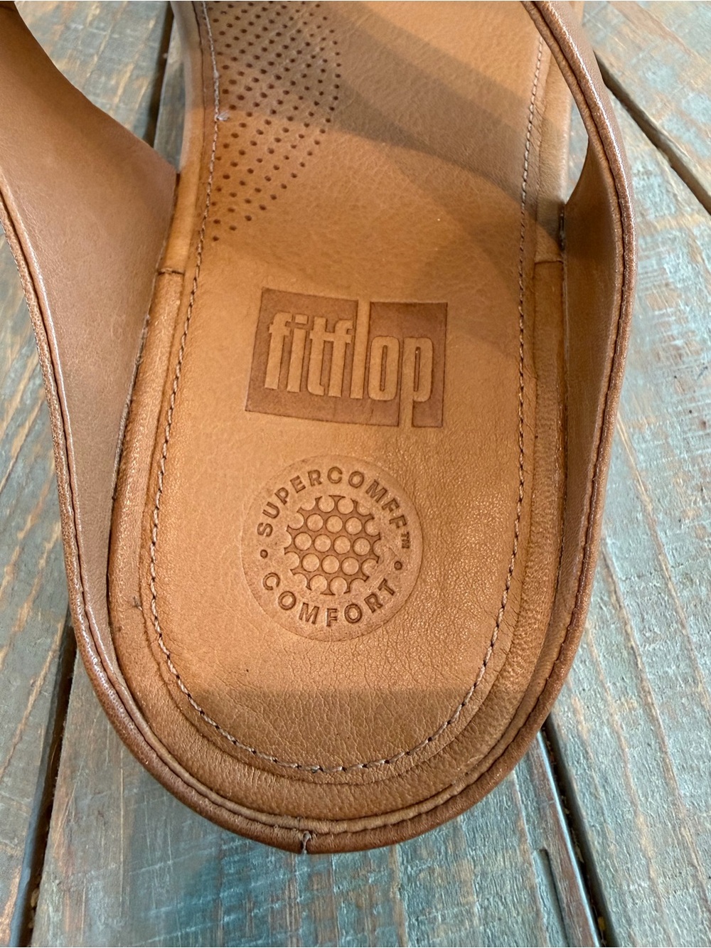 NWOT!! FitFlop Lulu Leather Toe-Thong Sandals - Size 10 - Picture 9 of 11